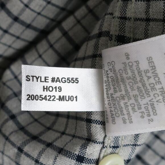 J.Crew Pima Cotton Oxford Shirt Men’s XL Tall Classic Fit Gray Navy Grid Check - Picture 8 of 12